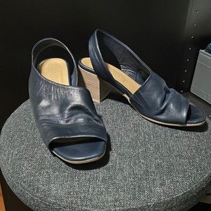 Navy blue 2” heel sandals